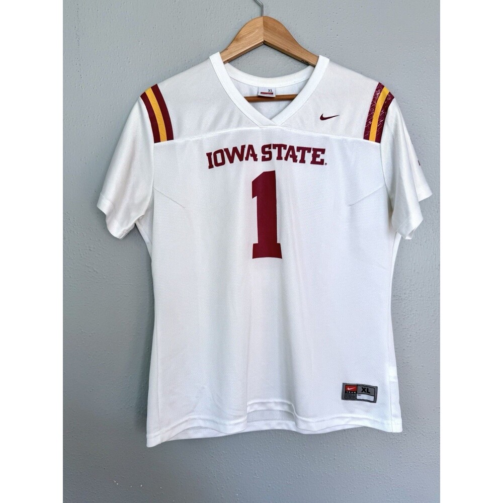 Nike Iowa State Cyclones Youth XL #1 Football Jersey White Kids 16-18 NCAA Team